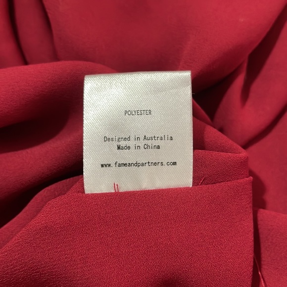 Fame and Partners Callais Dress Maxi Ruffle Asymmetrical Hem Aesthetic NWOT $345 - Picture 9 of 9